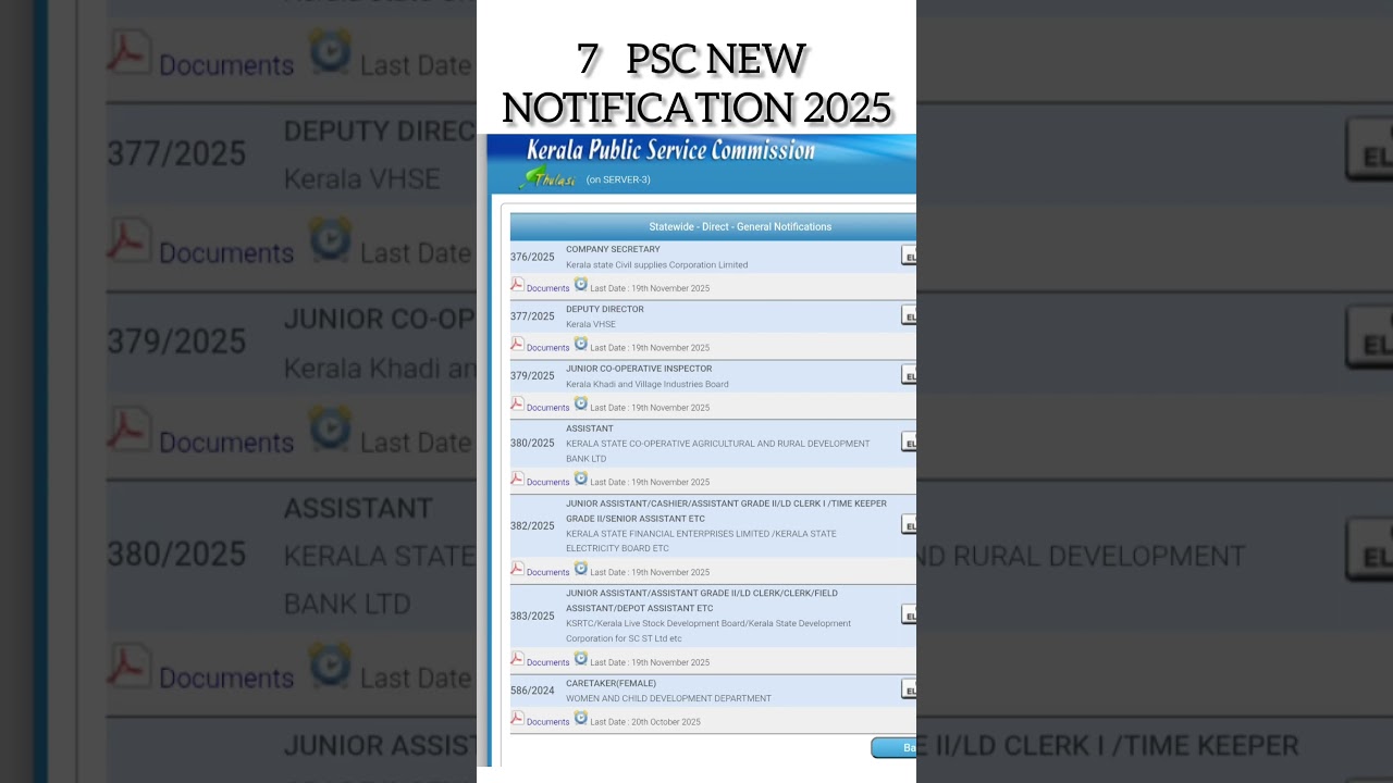 PSC NEW NOTIFICATION 2025 | NEW Updates| #psc_new_notification #keralapsc #pscjunior #pscdiscussion