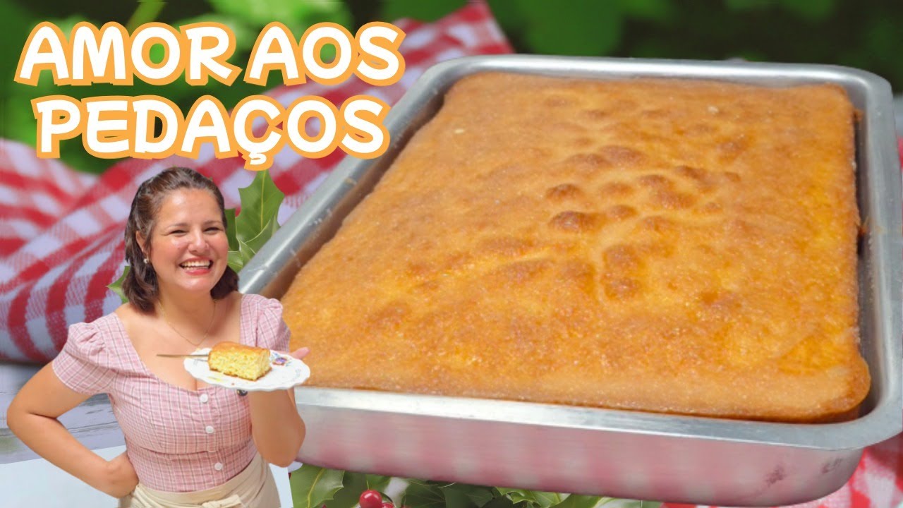 BOLO AMOR EM PEDAÇOS - FOFINHO, FÁCIL DE FAZER  E SUPER GOSTOSO