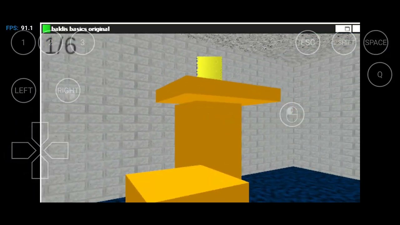 Gameplay Baldi Basic Original Mod In winlator Android 