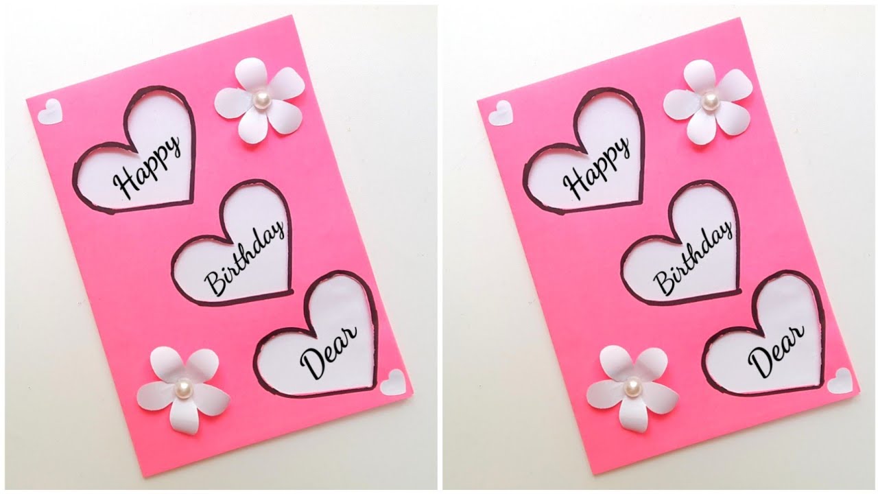 Easy & Beautiful Birthday Greeting Card • Easy handmade birthday card for bestfriend • greeting card