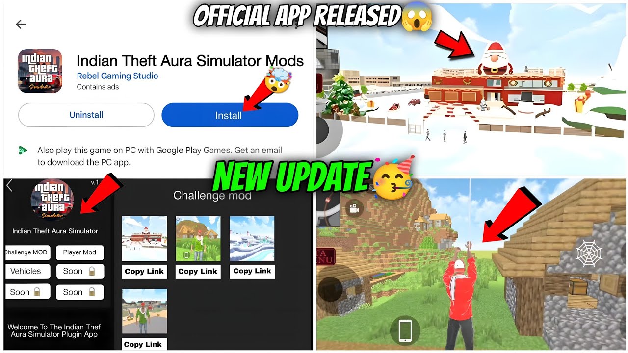 Indian Theft Aura Simulator New Update 🤯+New Mods App Released