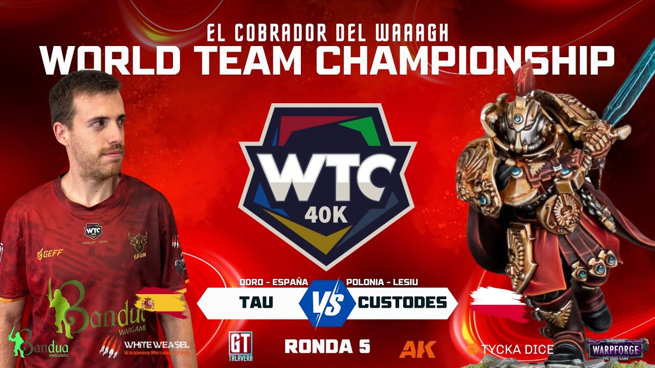MUNDIAL DE WARHAMMER POR EQUIPOS 2024. Tau (Odro) vs Custodes (Lesiu). España - Polonia
