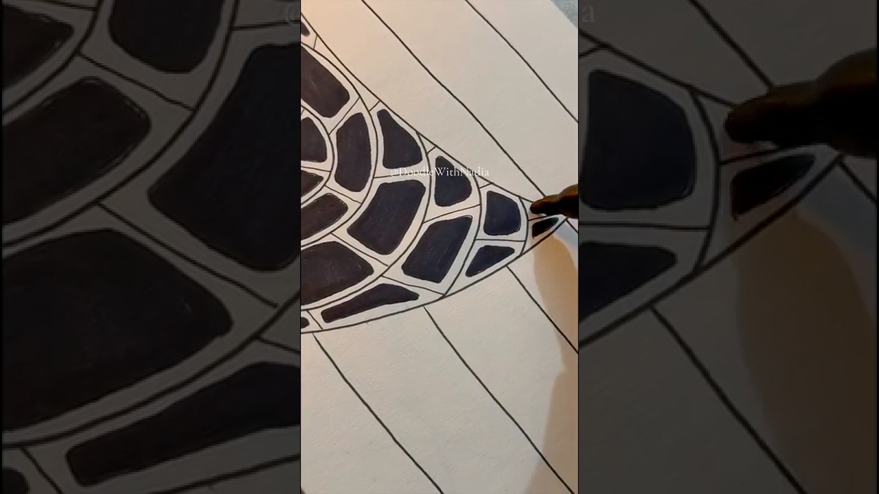Abstract Doodle Tutorial 😻 Day 240 #doodlewithnadia #shorts #art #drawing #zentangles