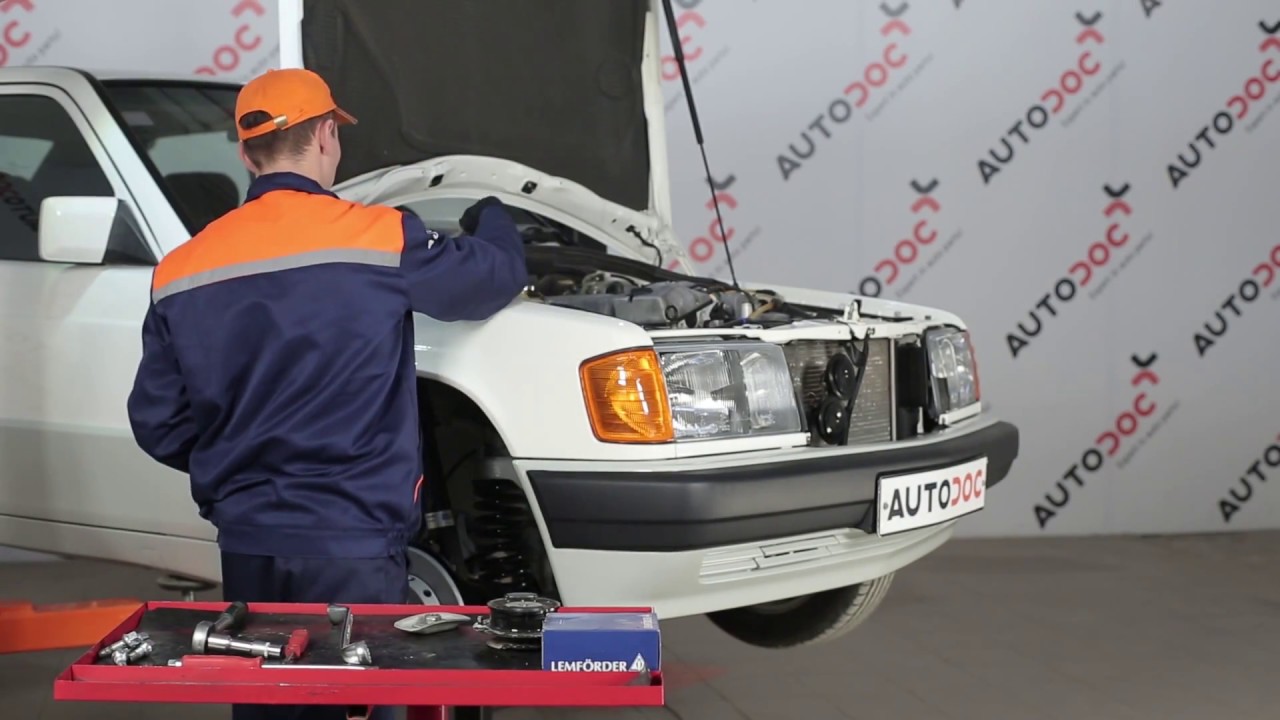 Wie MERCEDES-BENZ 190 W201 Domlager wechseln TUTORIAL | AUTODOC