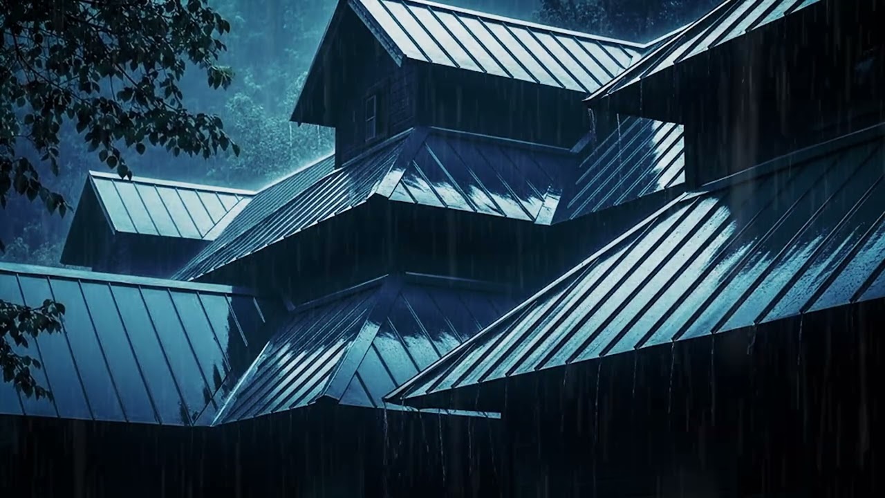 Sleep Quickly in 10 Minutes with Rain & Thunder on Tin Roof at Night