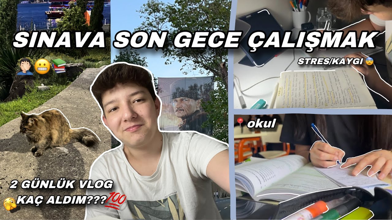 Son Gece Ağlayarak Sınav Çalışmak😭| benimle 2 gün vlog #YKS25 #STUDY