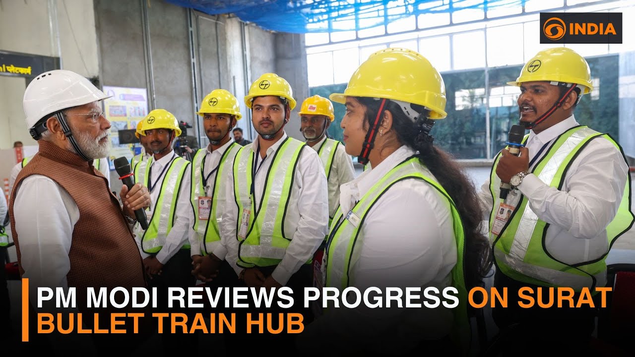PM Modi reviews progress on Surat bullet train hub