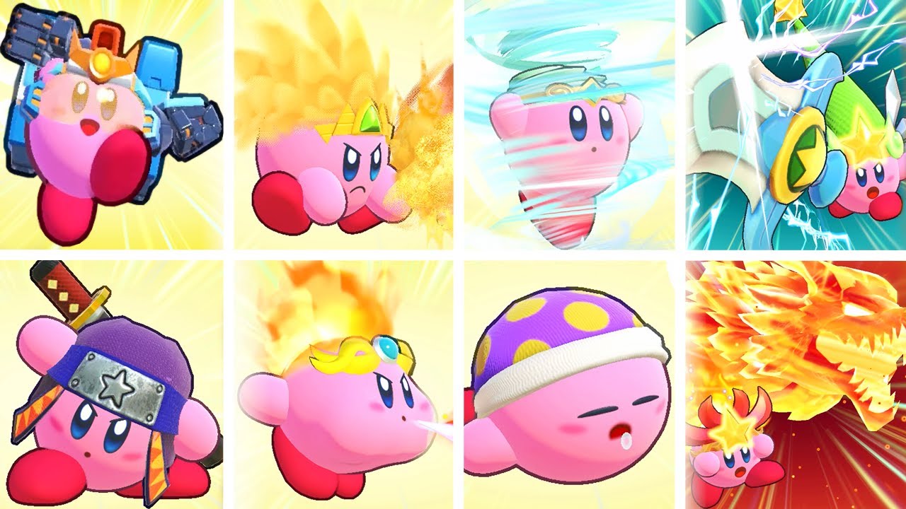 Kirby's Return to Dream Land Deluxe - All Copy Abilities + Super Abilities