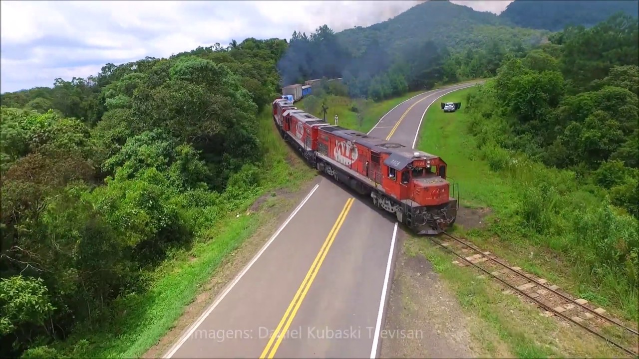 DRONE e o trem G41, agora na região de Agua Clara - Irati/PR