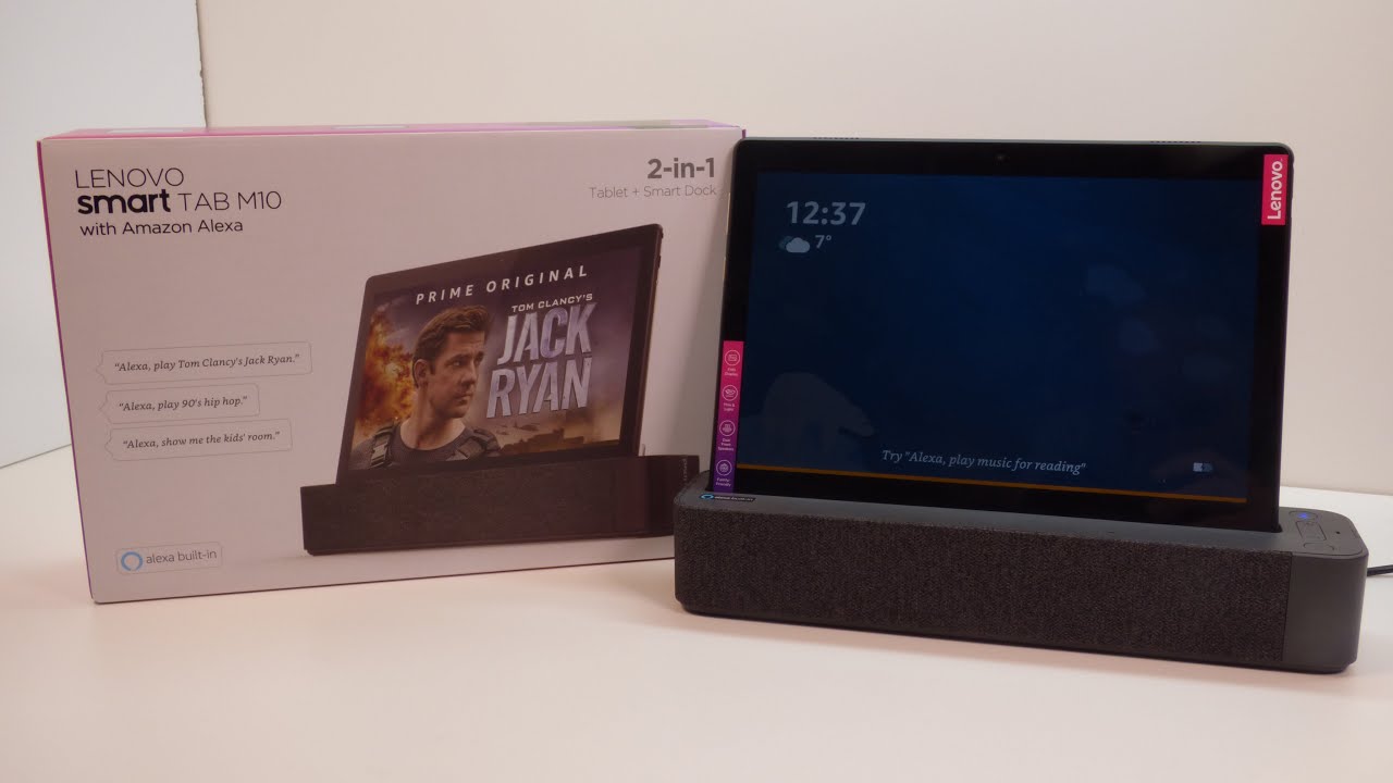 Lenovo Smart Tab M10 — 10-дюймовый планшет на Android со встроенной Alexa и док-станцией — распак...