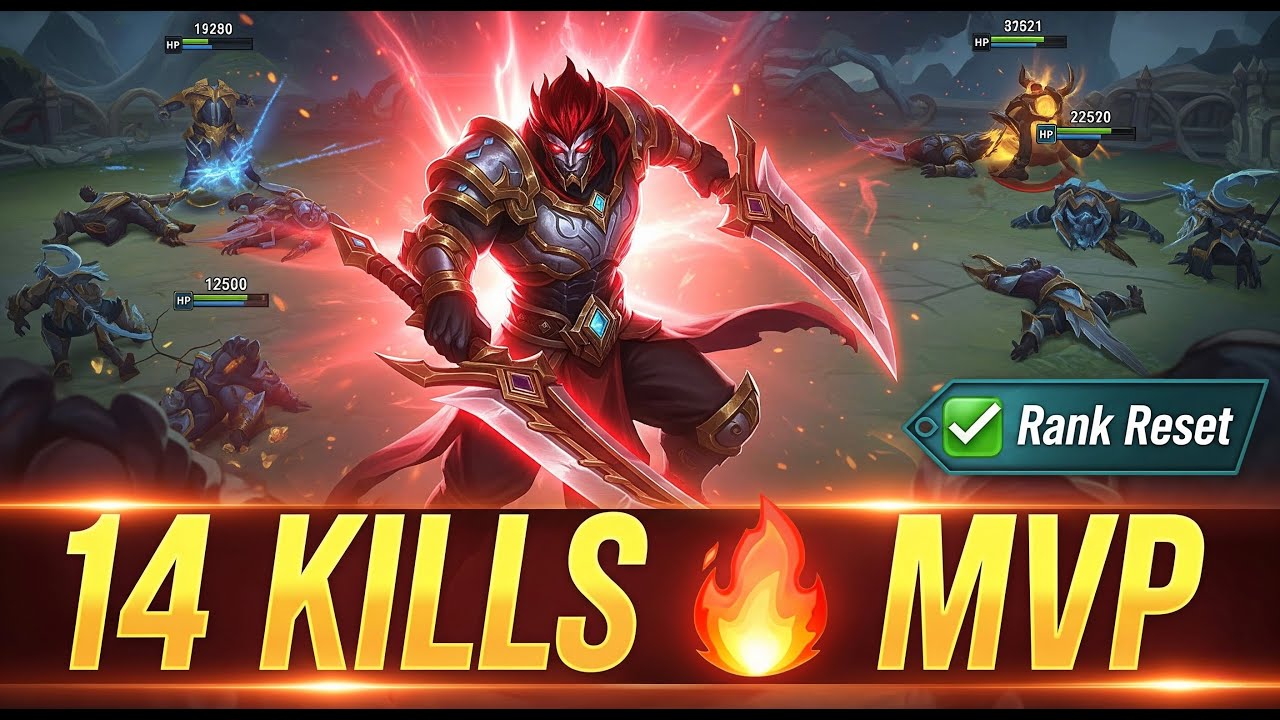 🔥 First Match After Rank Reset! | Dyrroth 14 Kills MVP Gameplay | Mobile Legends Bang Bang 🎯