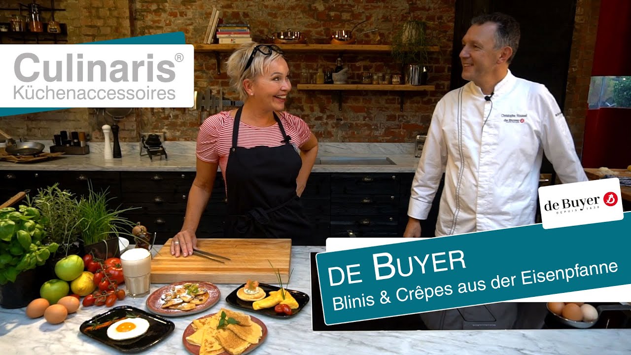 Culinaris zeigt: Blinis und Crêpes braten in der DeBuyer Eisenpfanne