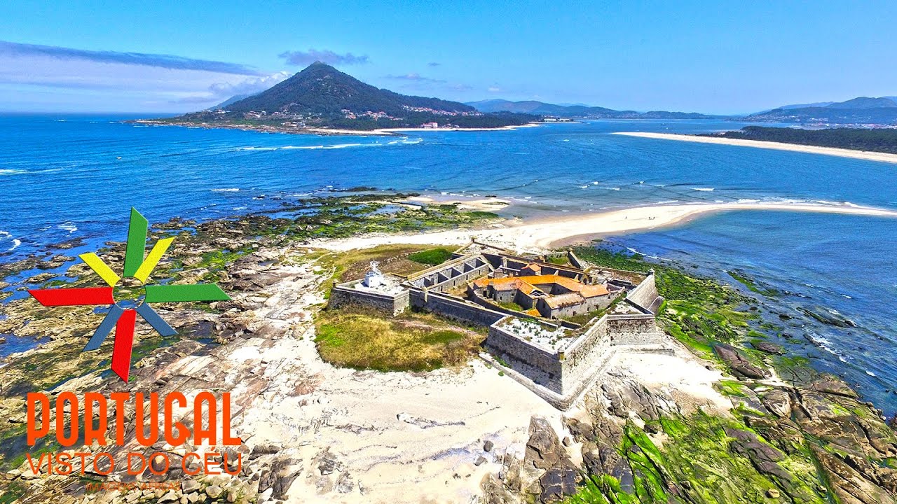 Moledo Beach and Insua Fort aerial view - Caminha