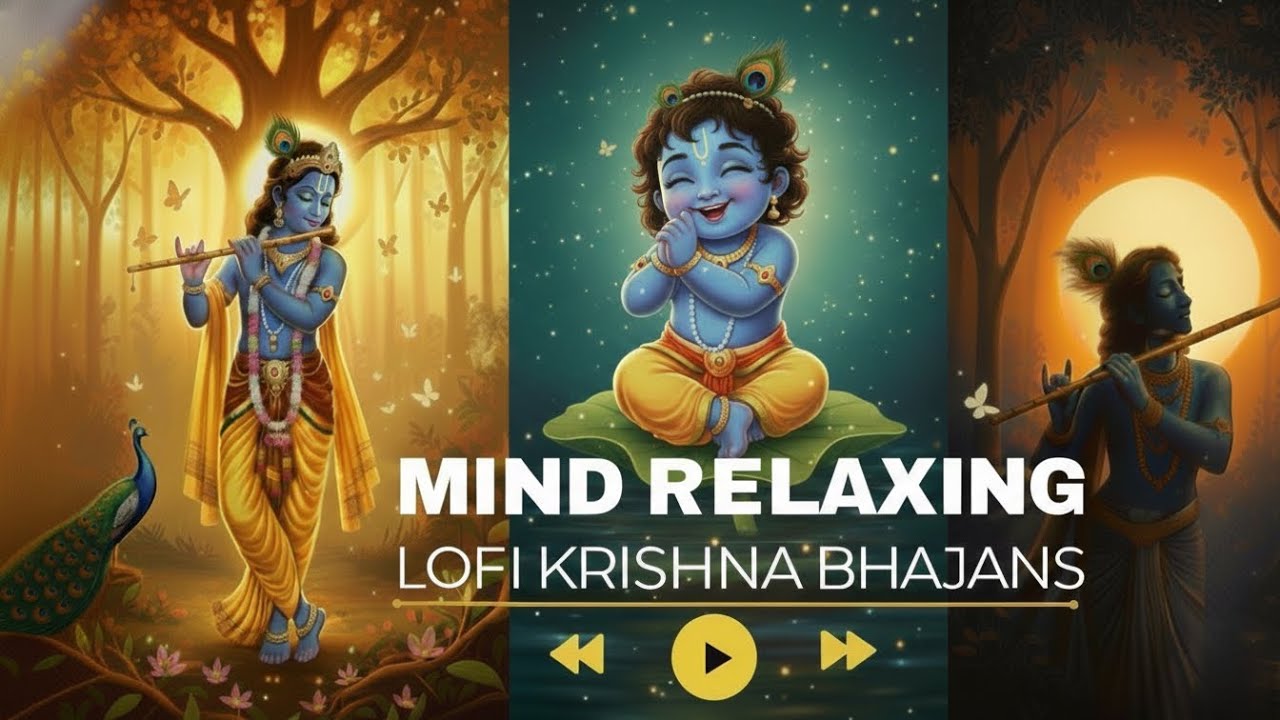 Mind relaxing Krishna bhajans | 25 minutes non-stop lofi Krishna bhakti songs