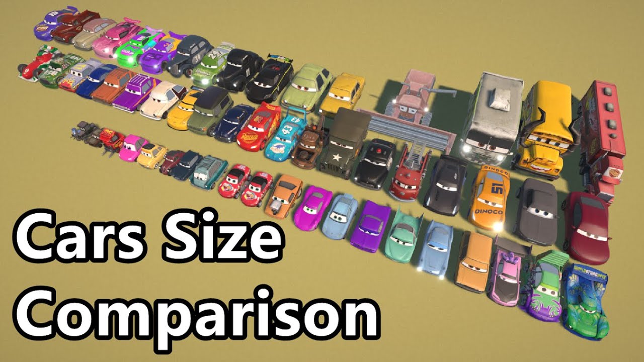 Cars Movie Characters Size Comparison