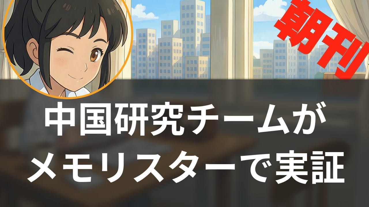 【1/29】メモリスター訓練で消費電力100万分の1に、中国がH200承認【聞くAI業界ニュース】