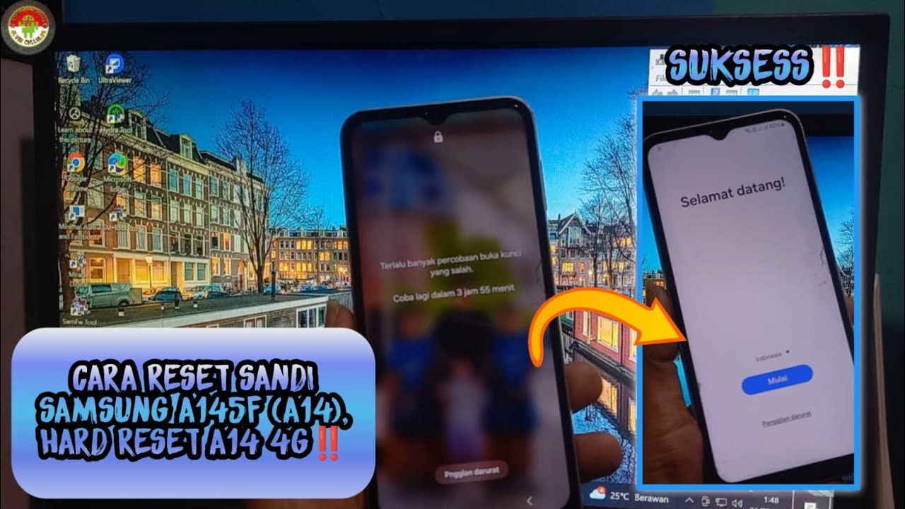 CARA RESET SANDI SAMSUNG A145F (A14), HARD RESET A14 4G‼️