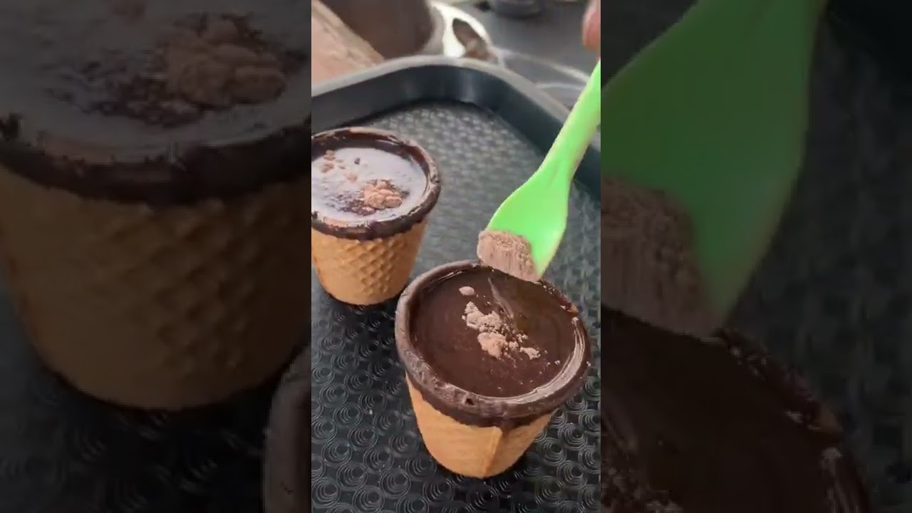 Hot chocolate with Edible Cup | Street Food of India | Khana India Ka #suratfamousfood #shorts