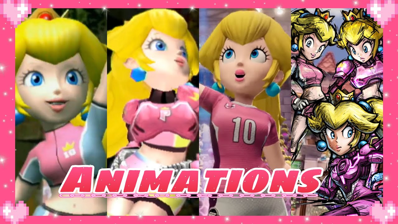 💗 Mario Strikers Series - All Peach Animations 💗