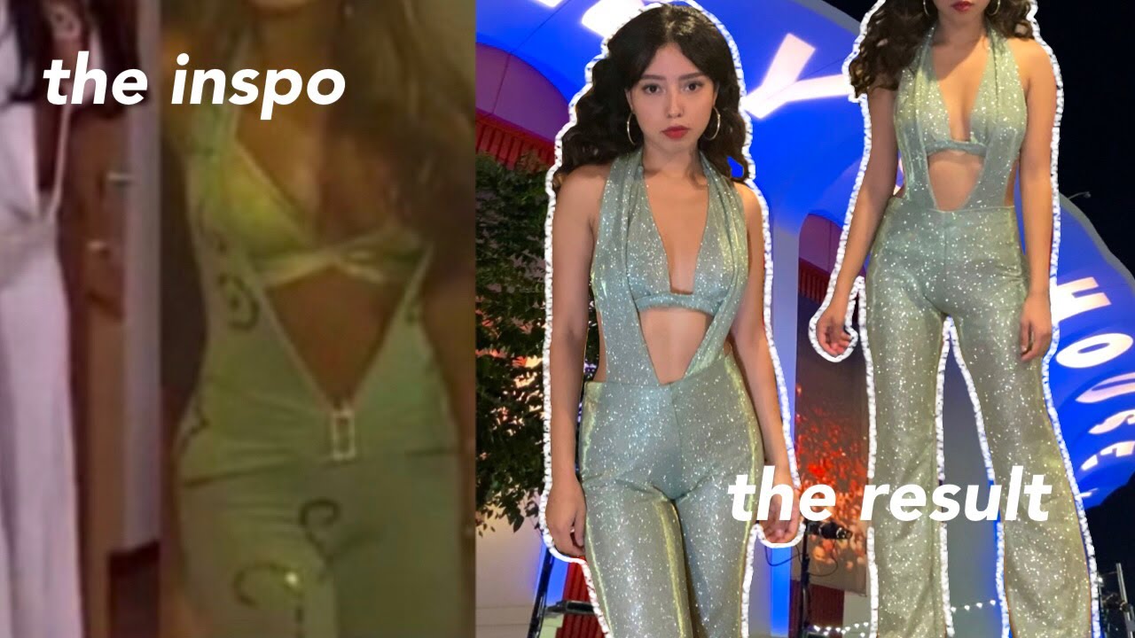 diy jumpsuit with halter neck and bralette how to // last min concert outfit inspo