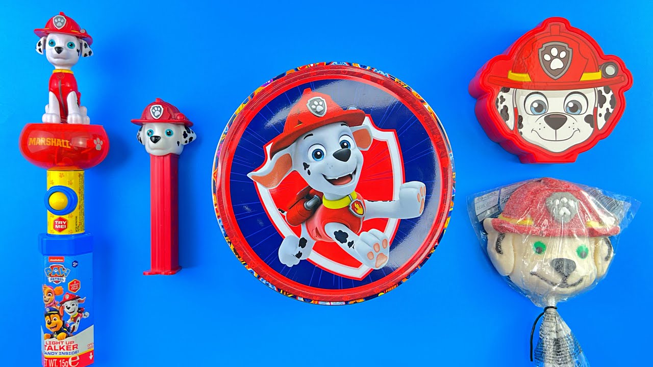 PAW PATROL satisfying Candy ASMR |Funny yummy Sweets and Toys Opening I Skye | Marshall | Chase