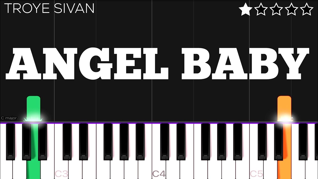 Troye Sivan - Angel Baby | EASY Piano Tutorial