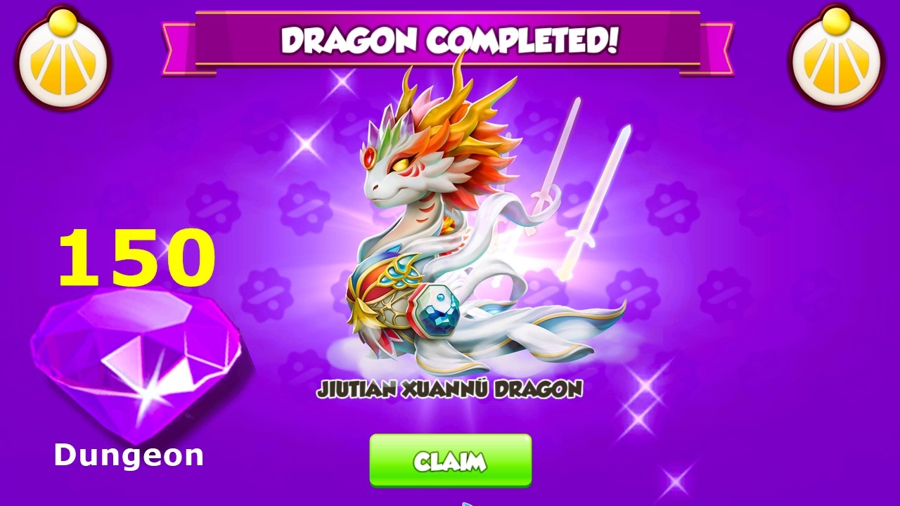 Have you got Jiutian Xuannü Dragon | Got 150 gems from Leprechaun Dungeon | DML