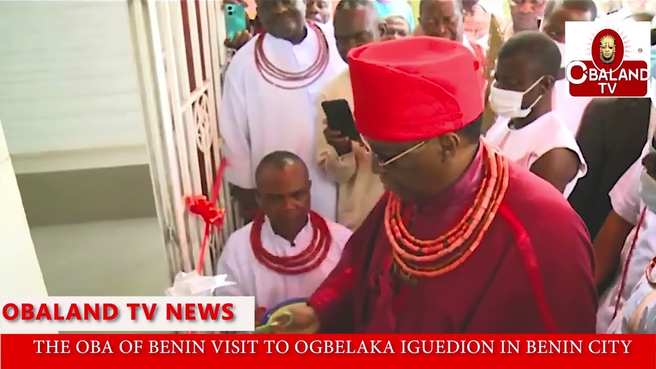 THE OBA OF BENIN VISIT TO OGBELAKA  OGUEDION IN BENIN CITY .