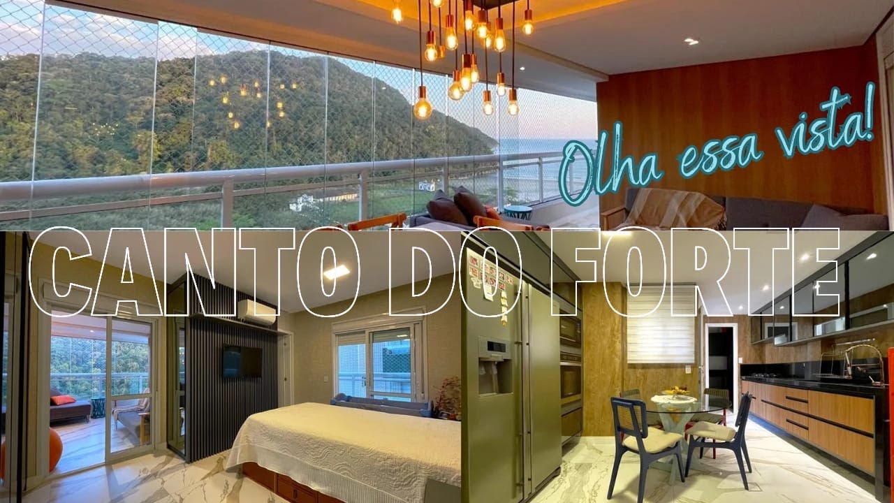 Apartamento em Praia Grande no Canto do Forte com vista livre para a Fortaleza de Itaipu