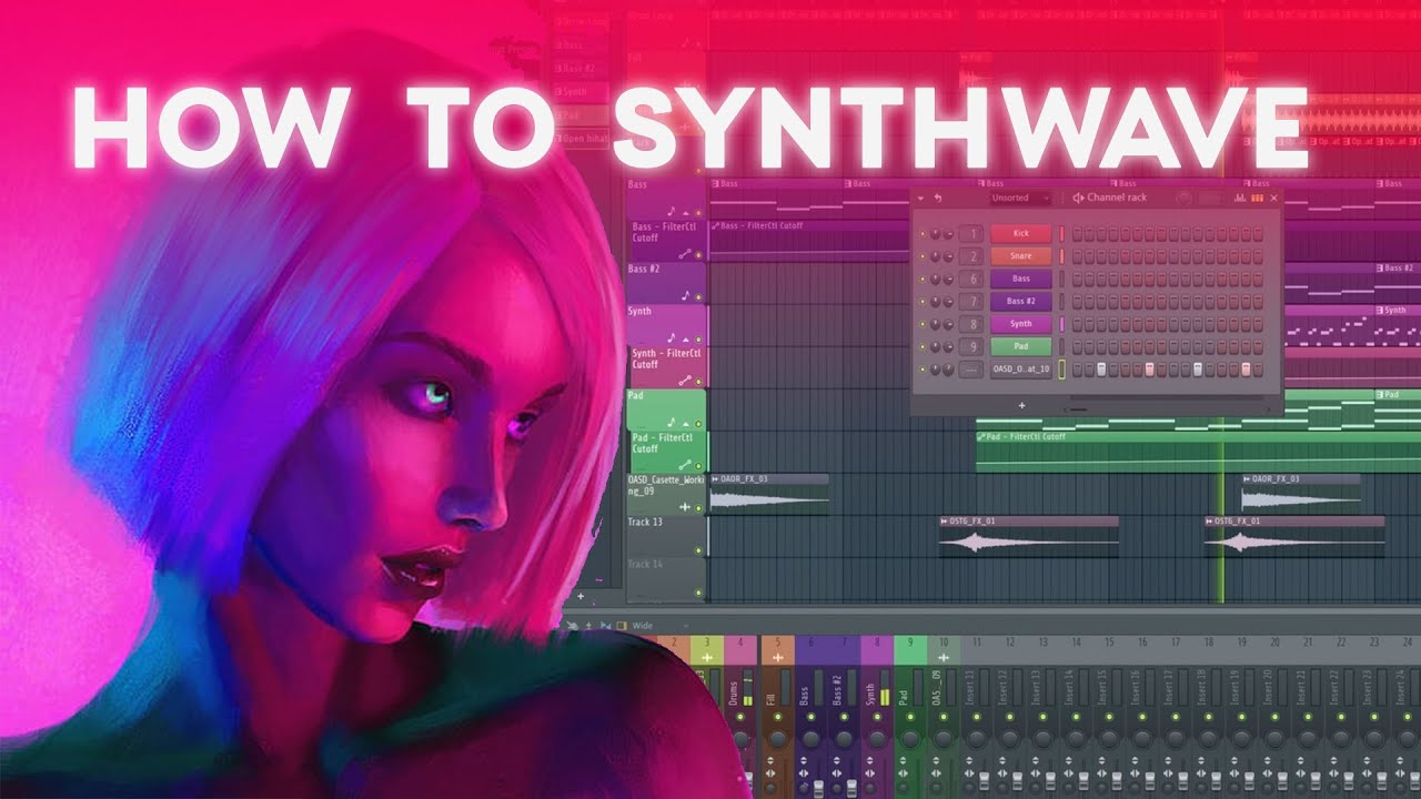 From Scratch: HOW TO SYNTHWAVE in FL Studio (Free Project flp. download)