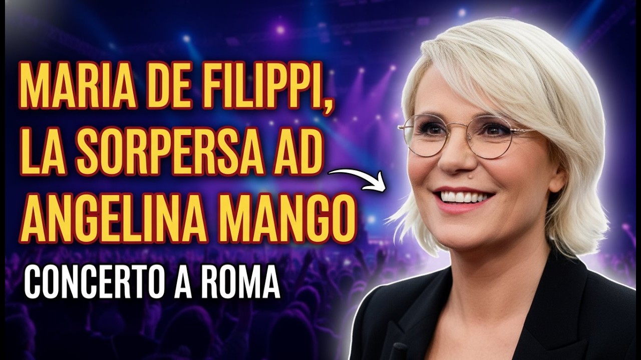 Maria De Filippi sorprende Angelina Mango al concerto di Roma