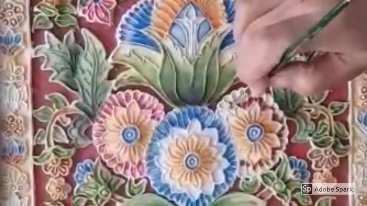 Relief Art Painting Tips Part 2 | Persian Art | Clay Art | Painting Process
