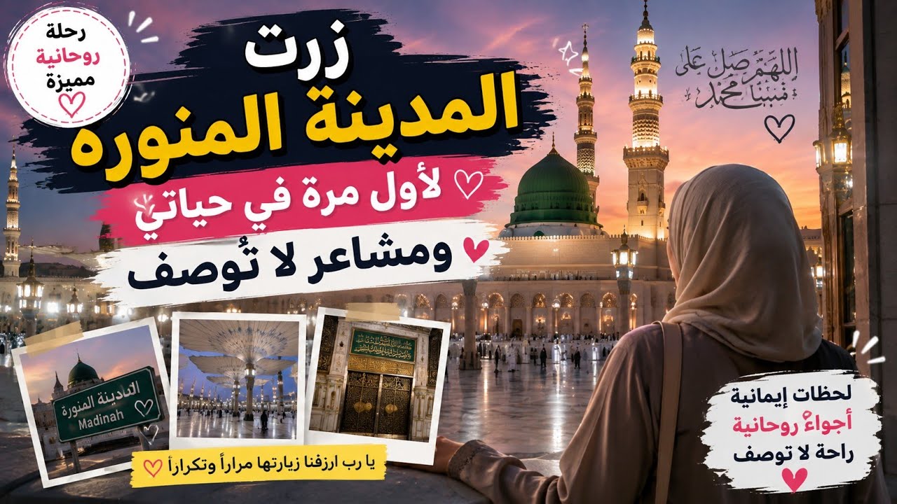 زرت المدينة المنورة لأول مرة… مشاعر لا توصف 🕊️ جولة روحانية ساحرة