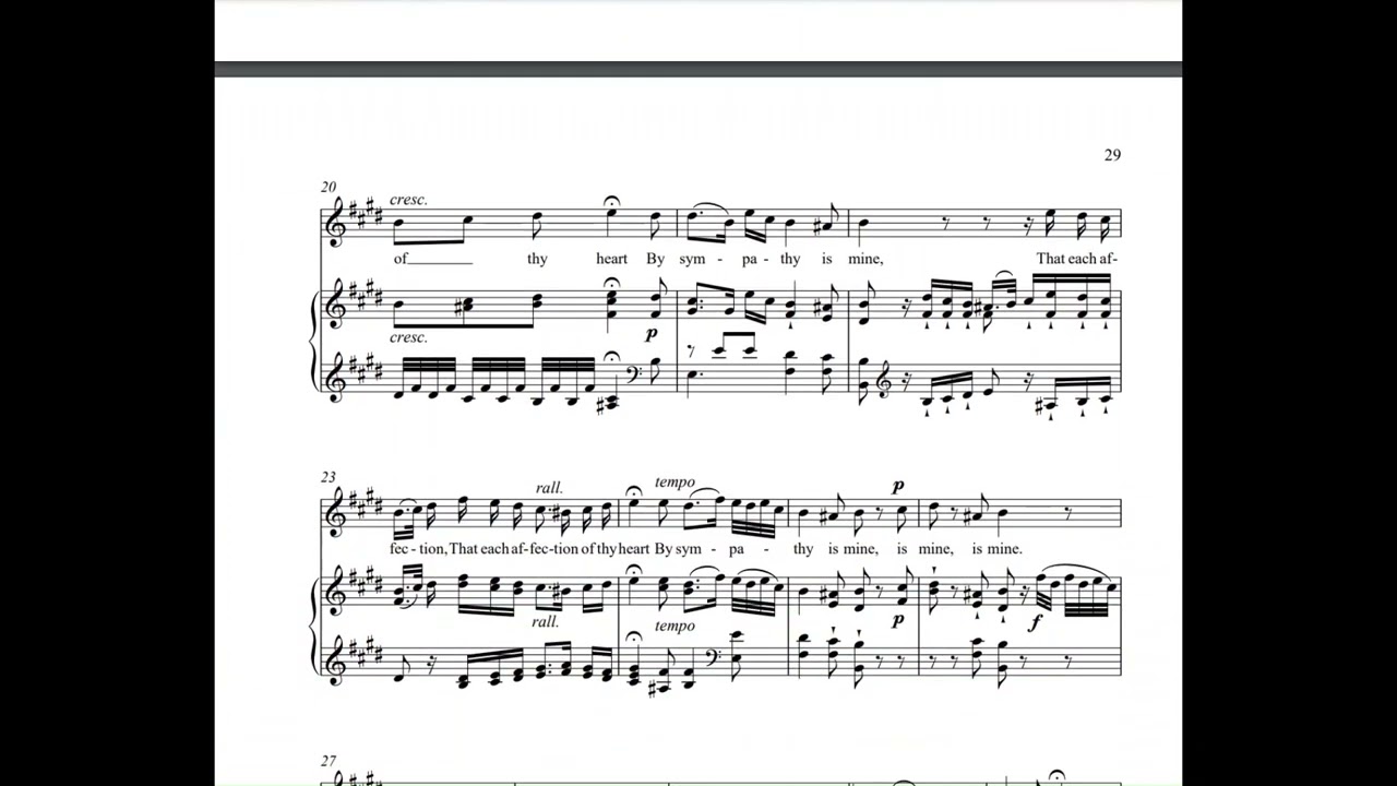 Joseph Haydn: Sympathy, Hob XXVIa:33 (1795) with score