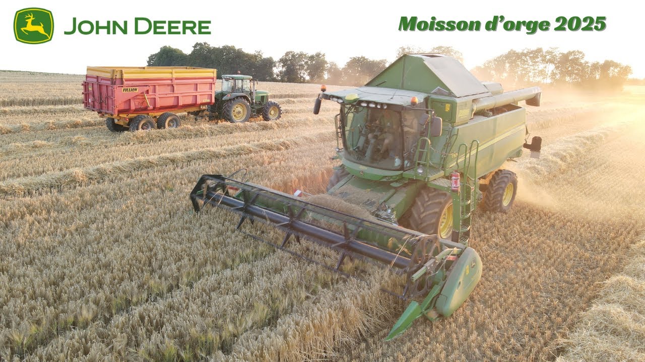 Moisson d'orge 2025 | JOHN-DEERE T550 & 7710