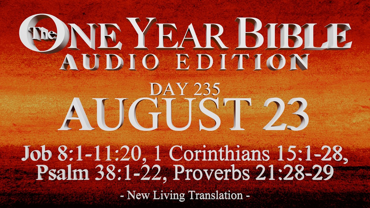 Day 235 | August 23 | One Year Bible Audio | Job 8-11, 1 Cor 15, Ps 38, Prov 21st23