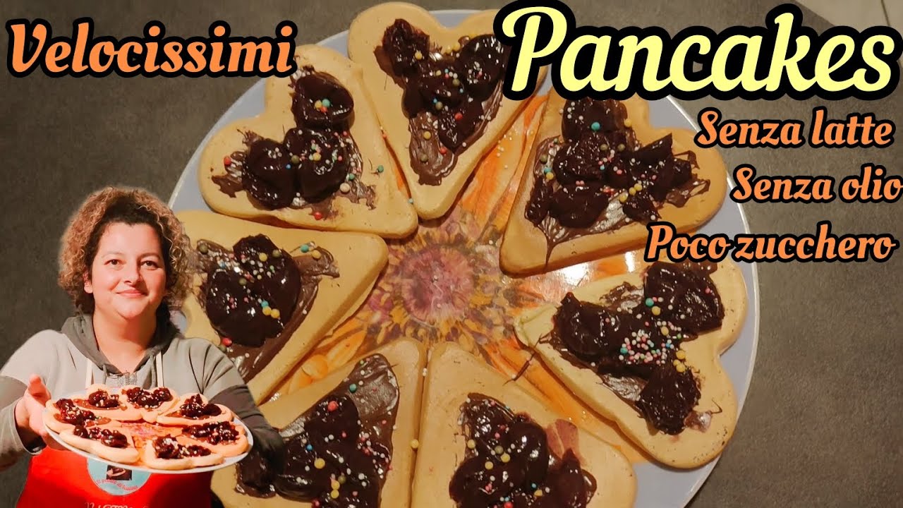 Pancakes velocissimi senza latte e olio e poco zucchero