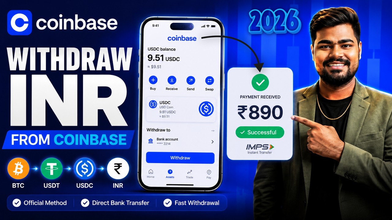 Coinbase INR Withdrawal To Bank Account 2026 🇮🇳 How to Withdraw INR from Coinbase in India 2026