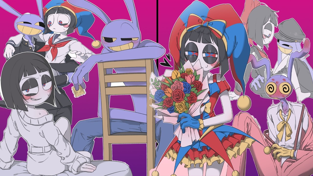 Jax x Pomni Love Behind the Scenes l Circus Comic | TADC