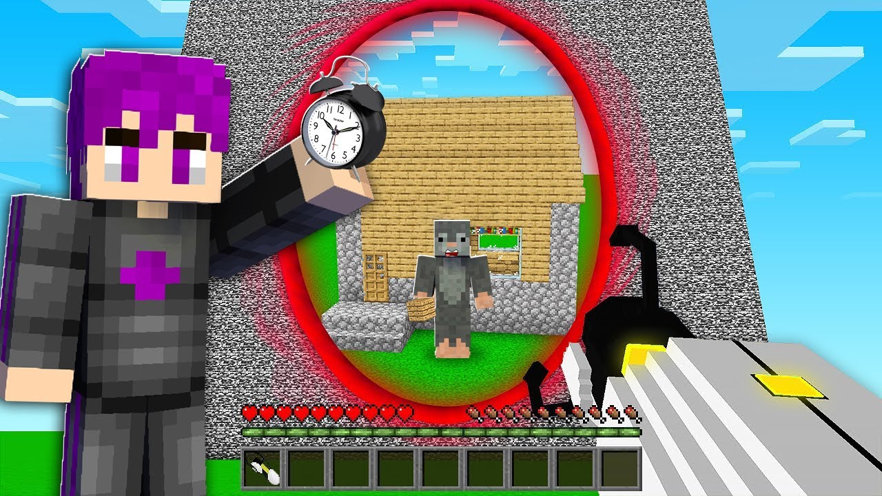 ماين كرافت : تحدي بناء بيت أمن ضد اصدقائي استخدمت ساعة ايقاف الزمن...!😱🔥