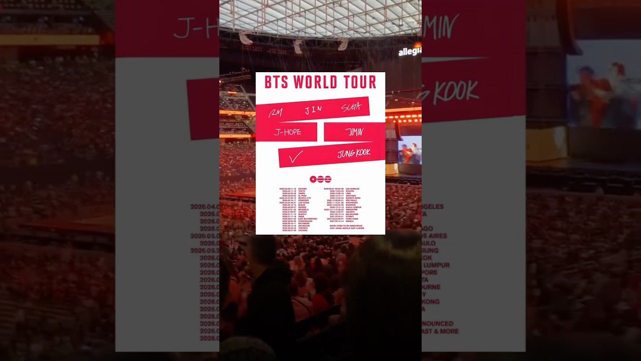 BTS 2026–27 World Tour Dates | BTS Concert Cities | ARMY World Tour Update