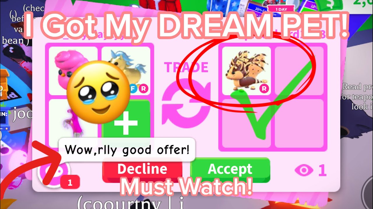 😄I GOT MY DREAM PET!😄 Big Trades! Adopt me Trading! Growing my Inventory! Adopt me Roblox!