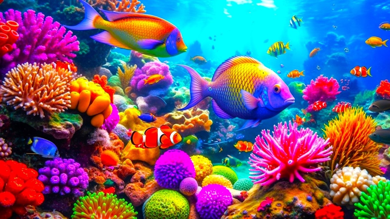 The Best 4K Aquarium – Soothing Jellyfish & Reef Fish with Sleep Music for Deep Relaxation