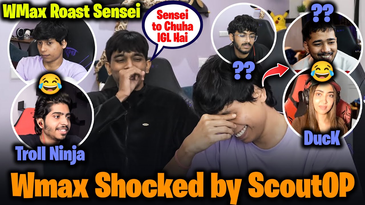 WMAX Shocked by Scout & WMax ROAST Sensei😂 NinjaJOD Trolled ft. Kaashvi & Spraygod | RNTX