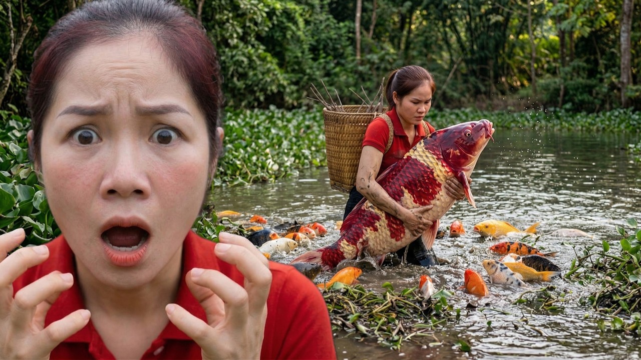 TIMELAPSE &ndash; Harvesting Giant Koi Carp Weighing 1000+kg | Taking Them to Market for Sale
