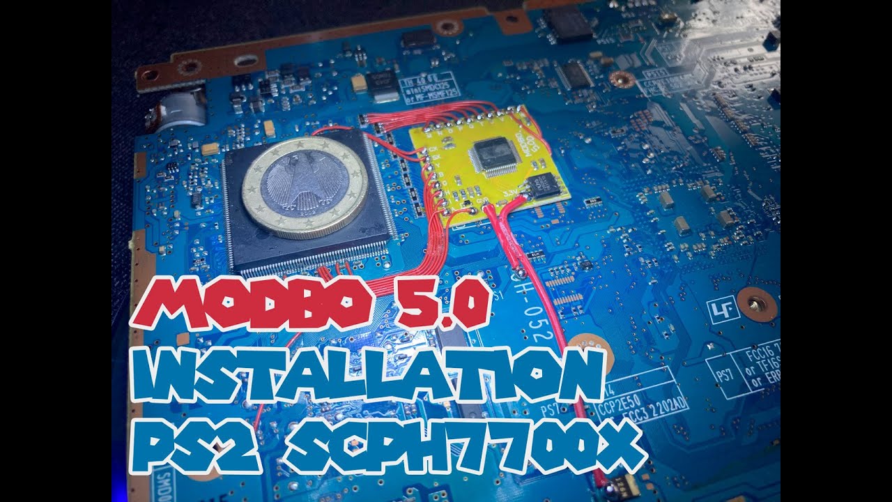 PS2 Slim SCPH77xxx (SCPH77004) v15 - Modbo 4.0/5.0 - modchip installation