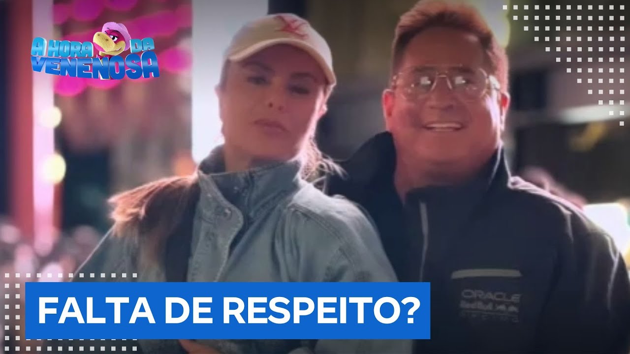 Esposa de Leonardo desabafa após o cantor ser agarrado por fãs: 'Faltou respeito'
