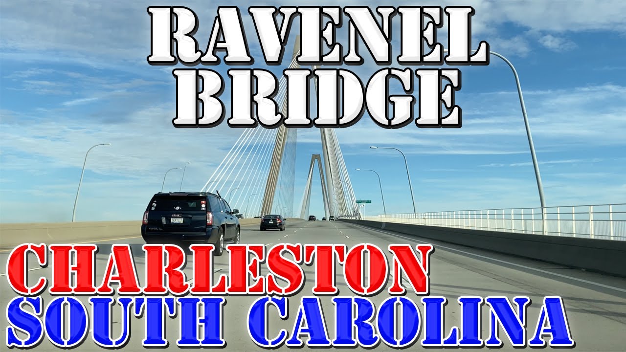 Ravenel Bridge - Charleston - South Carolina - 4K Infrastructure Drive