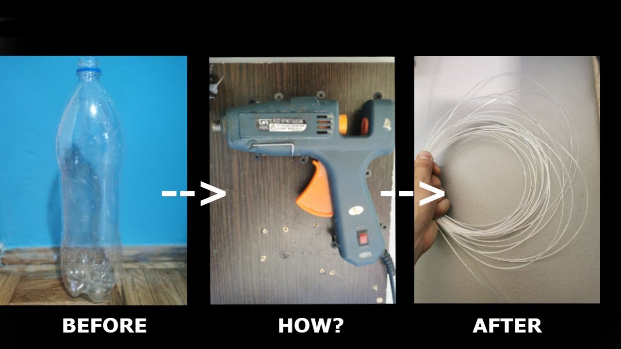How to make bottle filament with glue gun without electronics