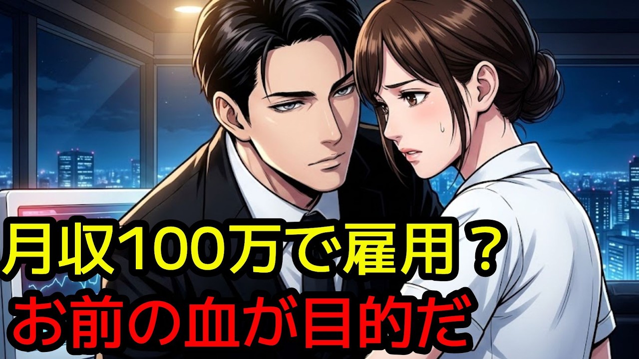 【感動物語】「お前の血が欲しい」月収100万円で私を雇った冷酷会長。彼の目的は私の希少な血液型だった。道具として扱われる日々に絶望する私に、彼が隠していた本当の理由とは。